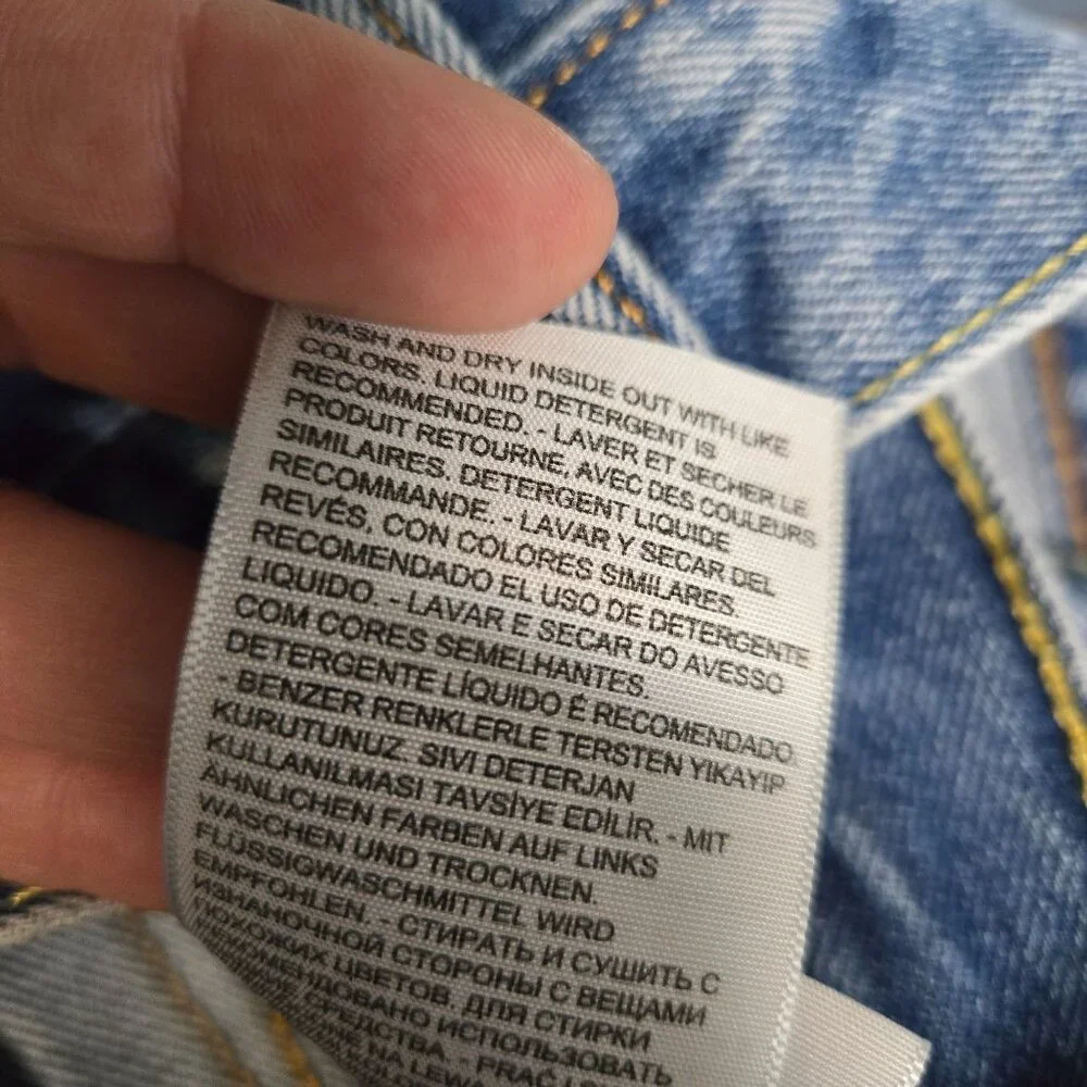 Levis 505 mens size 32x30 on tag hemmed to 27 medium wash blue denim jeans